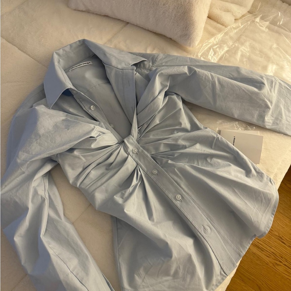 Alexander Wang Xenon Blue Ruched Shirt